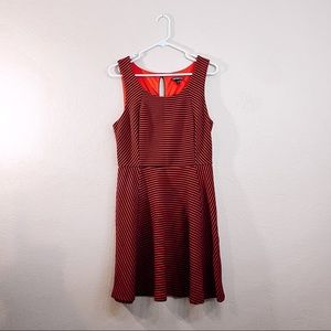 Red & Blue Striped Express Dress